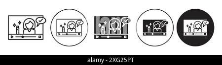 Influencer Marketing Icon Vector Set Collection für Web Vector Set Collection für App ui Stock Vektor