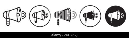 Lautsprecher-Symbol-Vektorsatz-Sammlung für Web-Vektorsatz-Sammlung für App-ui Stock Vektor