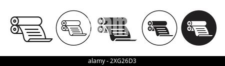 Druckmaschine Symbol Vektorsatz Sammlung für Web Vektorsatz Sammlung für App ui Stock Vektor