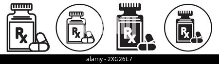 RX-Symbol-Vektorsatz-Sammlung für Web-Vektorsatz-Sammlung für App-ui Stock Vektor