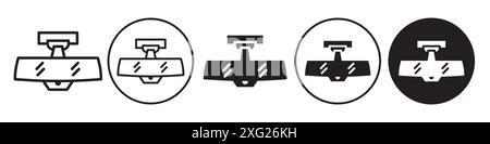 Vektorset-Sammlung des Rückspiegels für die Web-Vektorset-Sammlung für die App-ui Stock Vektor