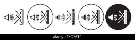 Schalldichte Symbol-Vektor-Set-Sammlung für Web-Vektor-Set-Sammlung für App-ui Stock Vektor