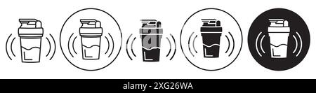 Shaker Cup Symbol Vektor Set Sammlung für Web Vektor Set Sammlung für App ui Stock Vektor