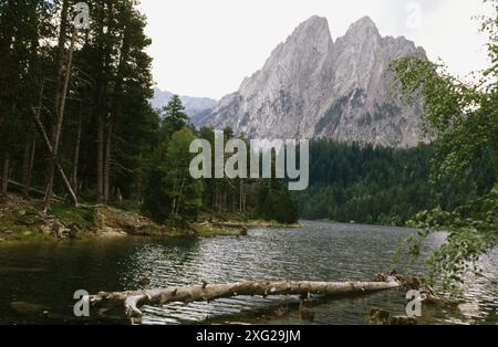 ELS Encantats. Estany de Sant Maurici. Parc Nacional D´Aigües Torten. Provinz Lleida. Katalonien. Spanien Stockfoto