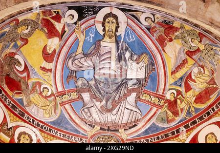 Kirche von Sant Climent. Taüll. Vall de Boí. Provinz Lleida. Katalonien. Spanien Stockfoto
