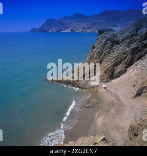 Mónsul Strand. Cabo de Gata. Spanien Stockfoto