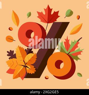 Herbstrabatt Vektor-Illustration Stock Vektor
