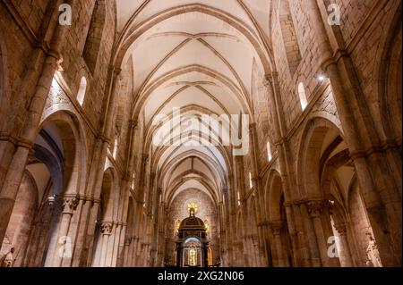 Es ist eines der wichtigsten italienischen Klöster der Zisterziensergotik. Sie wurde 1203 erbaut und 1217 geweiht. Stockfoto