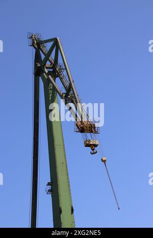 Krane in Danzig Werften Stockfoto