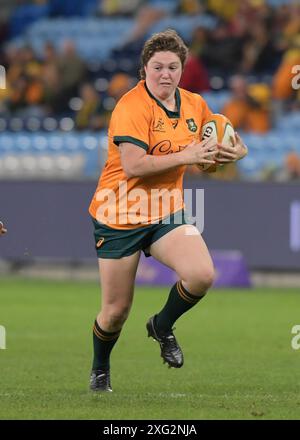 Sydney, Australien. Juli 2024. Bridie O’Gorman of Australia Women Rugby Team wird während des Women's Rugby Internationals Matches zwischen Australien und Fidschi im Allianz Stadium gezeigt. Endpunktzahl: Australien 64:5 Fidschi. Quelle: SOPA Images Limited/Alamy Live News Stockfoto