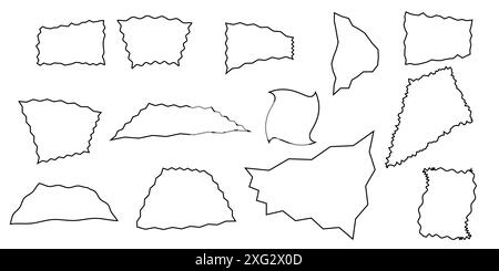 Gezackte Linienform, Dreieck in schwarzem Farbvektor Stock Vektor
