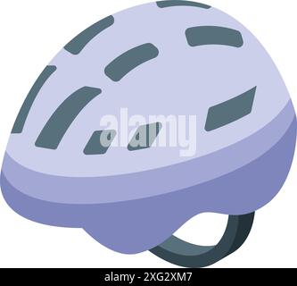 Moderner Fahrradhelm, der Sicherheit bei Radtouren gewährleistet Stock Vektor