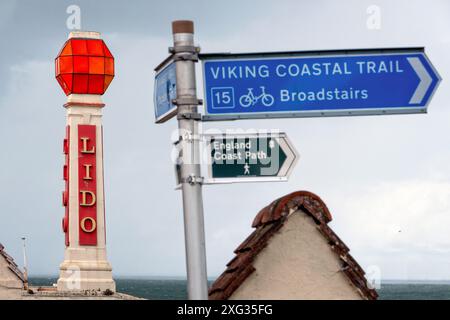 Der Lido Tower in Cliftonville Margate Kent UK Stockfoto