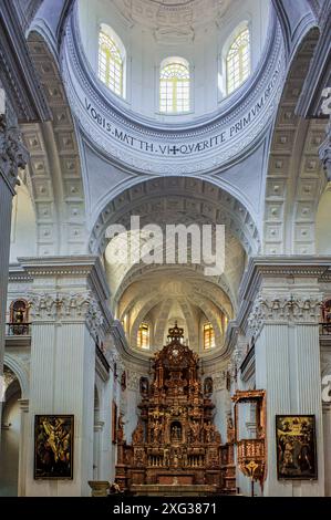 06 09 2009 Vintage Old Interieurs der St. Cajetan Church oder Church of Divine Providence, Old Goa India Asia. Stockfoto