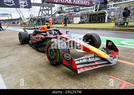 Towcester, Großbritannien. Juli 2024. Max Verstappen während des Trainings 3 beim Formel 1 Qatar Airways Grand Prix in Silverstone, Towcester, Northamptonshire, Großbritannien. Quelle: LFP/Alamy Live News Stockfoto