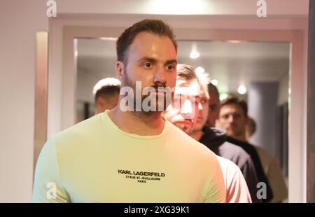 Andreas Wolff, Handball-Nationalspieler, Deutschland - Frankreich, Basketball-Laenderspiel, 6.07.2024, Foto: Eibner-Pressefoto/Jörg Niebergall Credit: Eibner-Pressefoto/Alamy Live News Stockfoto