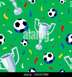 Fußball-Euro-Meisterschaft 2024. Fußball-Cup-Banner. Stock Vektor