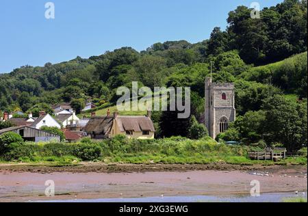 Das Dorf Axmouth in East Devon, von der Seaton Tramway Stockfoto