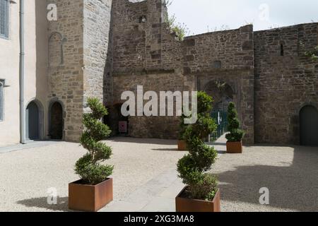 Ormond Castle ist eine Burg aus dem 15. Jahrhundert am Fluss Suir an der Ostseite von Carrick-on-Suir im County Tipperary, Irland Stockfoto