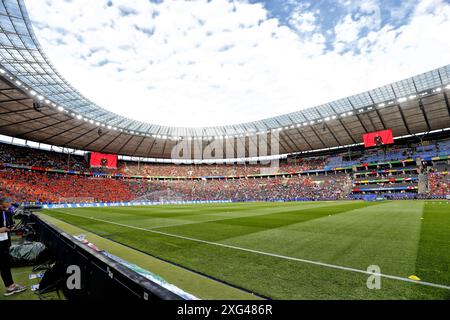 BERLIN, 06.07.2024, Olympiastadion , Fußball-Europameisterschaft Euro2024, Viertelfinalspiel Nr. 47 zwischen den Niederlanden und Turkiye . Überblick über das Stadion Stockfoto