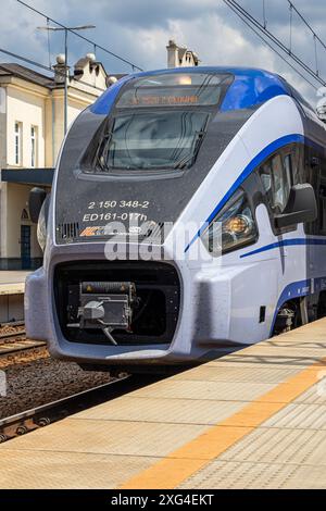 4. Juli 2024 Lublin Polen. Bahnhof an einem sonnigen Sommertag. Stockfoto