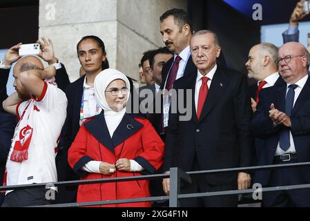 BERLIN, 06.07.2024, Olympiastadion , Fußball-Europameisterschaft Euro2024, Viertelfinalspiel Nr. 47 zwischen den Niederlanden und Turkiye . Präsident Erdogan Stockfoto