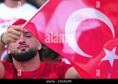 Berlin, Deutschland. Juli 2024. Die Fans der Türkei beim Fußball-Europameisterspiel 2024 zwischen den Niederlanden und der Türkei im Berliner Olympiastadion, Berlin, Deutschland - Samstag, den 06. juli 2024. Sport - Fußball . (Foto: Spada/LaPresse) Credit: LaPresse/Alamy Live News Stockfoto