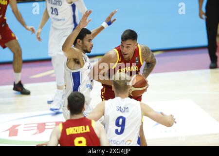 VALENCIA, SPANIEN, 6. Juli 2024, Willy Hernangmez aus Spanien während des Olympischen Qualifikationsturniers der FIBA gegen den Libanon, Credit Eduardo Ripoll. Stockfoto