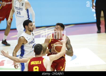 VALENCIA, SPANIEN, 6. Juli 2024, Willy Hernangmez aus Spanien während des Olympischen Qualifikationsturniers der FIBA gegen den Libanon, Credit Eduardo Ripoll. Stockfoto