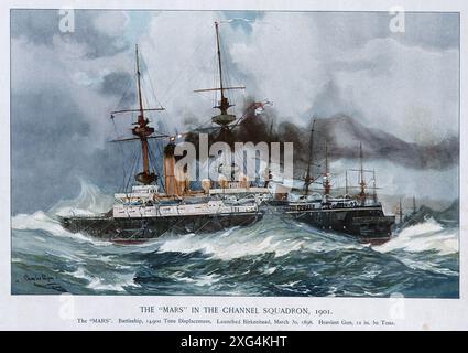 Die HMS Mars war ein Kriegsschiff der Royal Navy der Majestic-Klasse Stockfoto