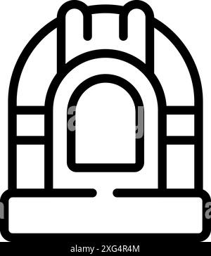 Iglu-Bausatz mit Eisblöcken für Wintertourismus, Abenteuerreisen und arktische Erkundungen Stock Vektor