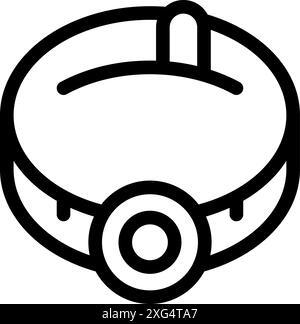 Intelligentes Hundehalsband für Sicherheit und Standortverfolgung Stock Vektor