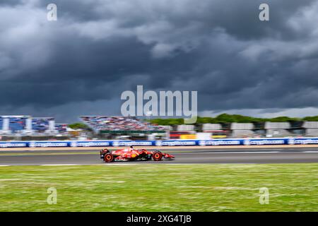 NORTHAMPTONSHIRE, VEREINIGTES KÖNIGREICH. Juli 24. Charles Leclerc (Monaco) von Scuderia Ferrari im heutigen Qualifying-Session während des Grand Prix 2024 von Qatar Airways auf dem Silverstone Circuit am Samstag, den 06. Juli 2024 in NORTHAMPTONSHIRE, ENGLAND. Quelle: Taka G Wu/Alamy Live News Stockfoto