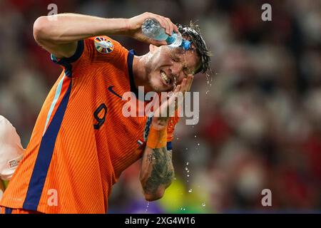 Berlin, Deutschland. Juli 2024. BERLIN, DEUTSCHLAND - 6. JULI: Wout Weghorst aus den Niederlanden beim Viertelfinalspiel der UEFA EURO 2024 zwischen den Niederlanden und Turkiye im Olympiastadion am 6. Juli 2024 in Berlin. (Foto von Andre Weening/Orange Pictures) Credit: Orange Pics BV/Alamy Live News Stockfoto