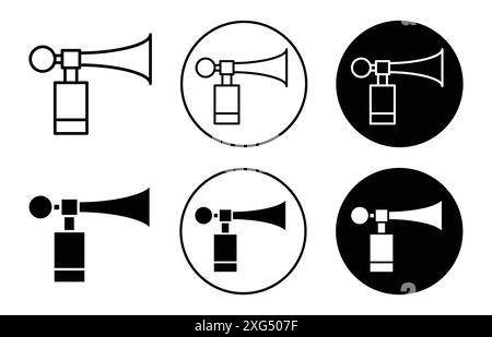 Air Horn Symbol Vektor Logo Set Kollektion für Web App ui Stock Vektor