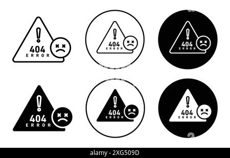 404 Fehler Icon Vector Logo Set Collection für Web App ui Stock Vektor