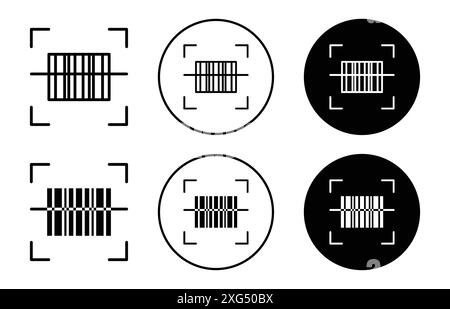 Sammlung von Symbolen für Barcode-Scanner-Vektor-Logo für Web-App-ui Stock Vektor
