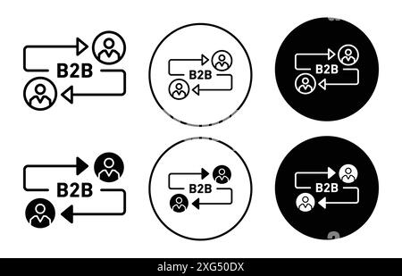 Sammlung von b2b-Symbolvektor-Logo für Web-App-ui Stock Vektor