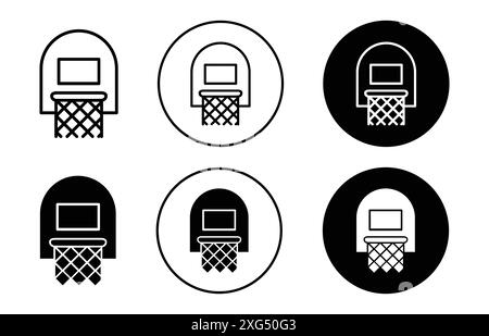 Basketballkorb Icon Vektor-Logo Set Kollektion für Web-App-ui Stock Vektor