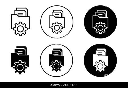 Sammlung des Symbols für die Datenverwaltung Vektor-Logosets für die Web-App-benutzeroberfläche Stock Vektor