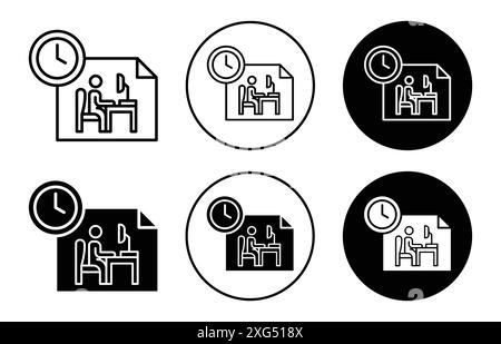 Flexible Planung von Arbeitssymbolen Vektor-Logo-Set-Sammlung für Web-App-ui Stock Vektor