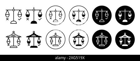 Ethik-Symbol-Vektor-Logo-Set-Sammlung für Web-App-ui Stock Vektor