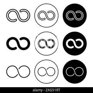 Infinity-Symbol-Vektor-Logo-Set-Sammlung für Web-App-ui Stock Vektor