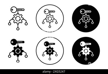 Key Factor Symbol Vektor Logo Set Sammlung für Web App ui Stock Vektor
