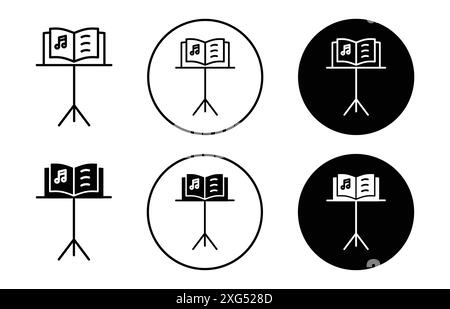 Notenständer für Scores Icon Vektor-Logo-Set-Sammlung für Web-App-ui Stock Vektor
