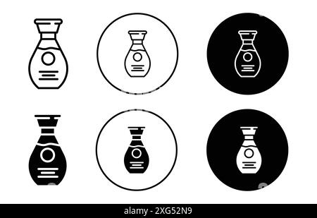 Sojasauce Symbol Vektor Logo Set Sammlung für Web App ui Stock Vektor