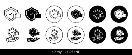 Reliability Icons Vector Logo Set Collection für Web App ui Stock Vektor