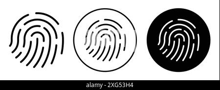 Touch ID Symbol Vektor Logo Set Sammlung für Web App ui Stock Vektor