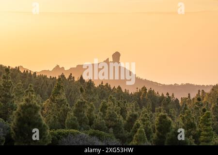 Gran canaria Insellandschaft bei Sonnenuntergang, Kanarische Inseln, Spanien Stockfoto