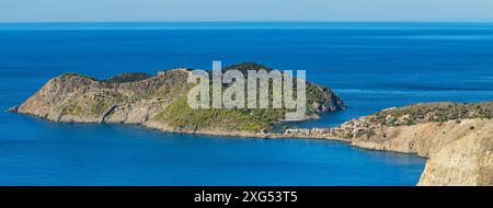 Panorama der Halbinsel Assos in Kefalonia, Griechenland Stockfoto